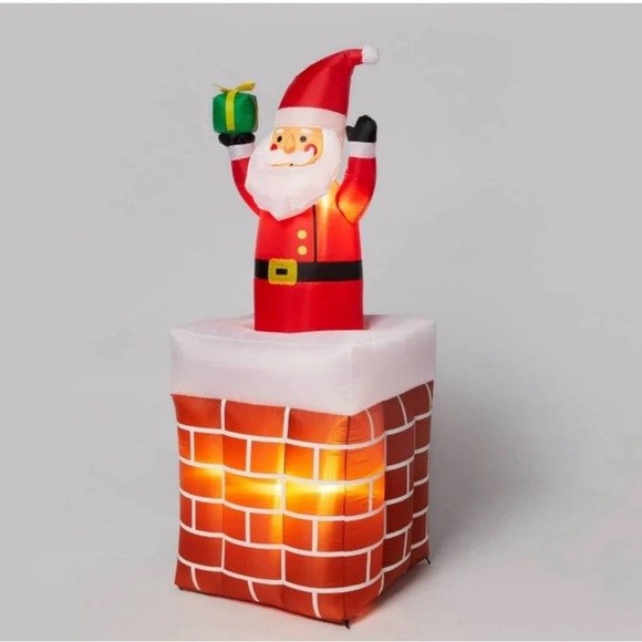 Wondershop at Target LED lit inflatable Santa in chimney. 6ft nwt - Picture 2 of 4